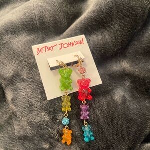 Betsey Johnson Colorful Gummy Bear Earrings